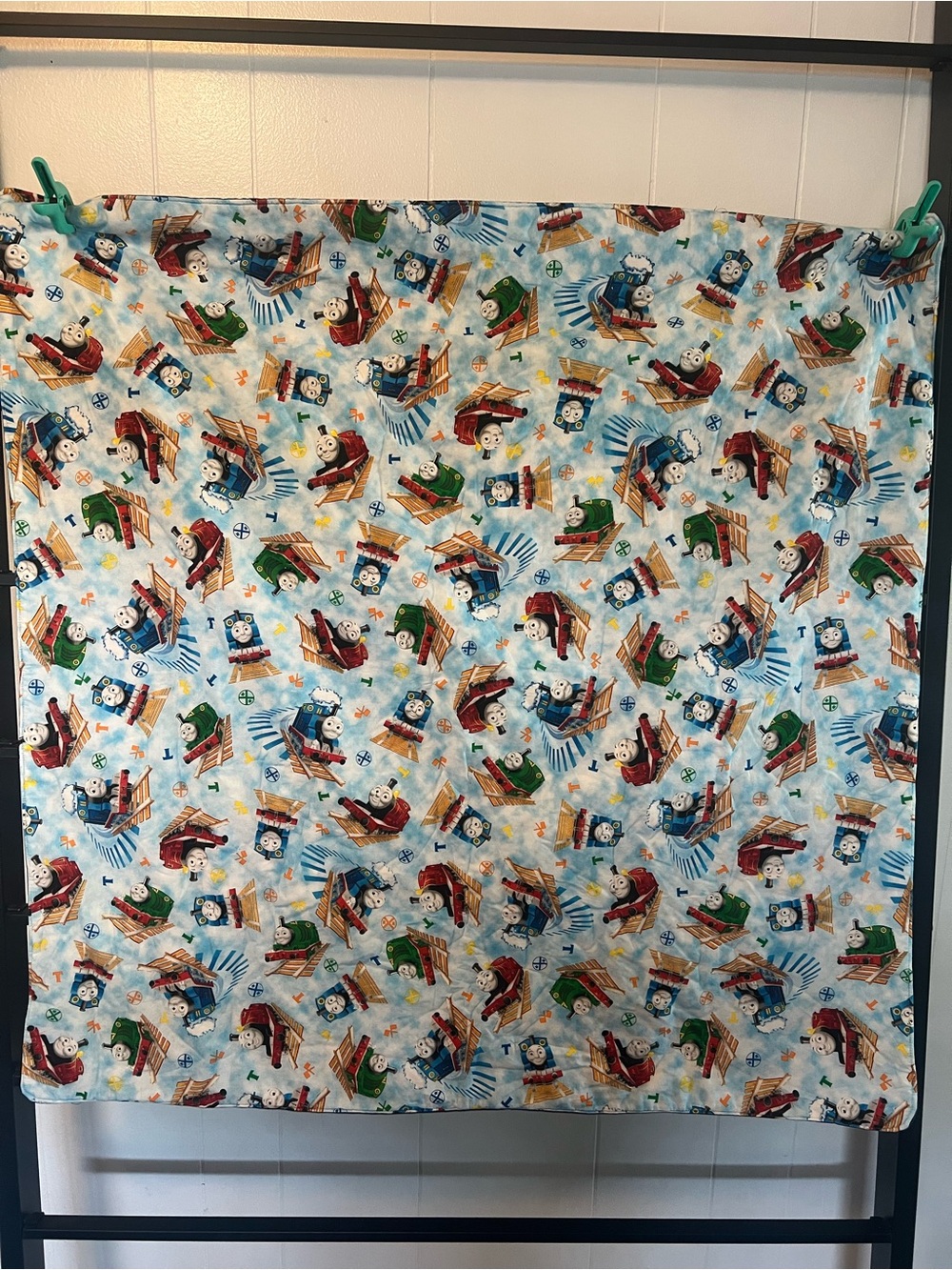 Vintage 36x37 Homemade,  Thomas The Train Quilt, VGC